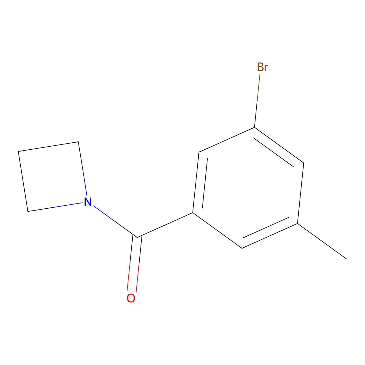 1-(3-Bromo-5-methylbenzoyl)azetidine molecular structure, CAS 1862820-00-5