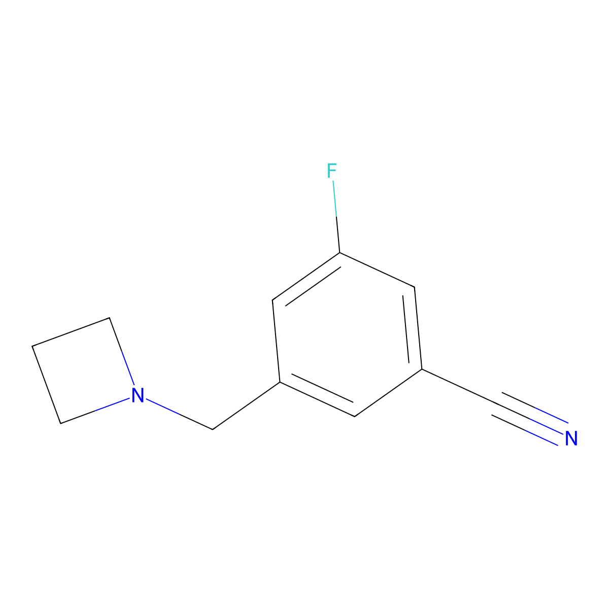 3-[(Azetidin-1-yl)methyl]-5-fluorobenzonitrile molecular structure, CAS 1862823-94-6