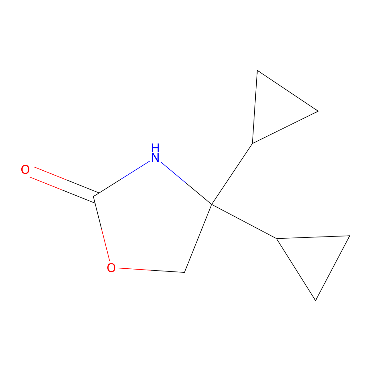 4,4-Dicyclopropyl-1,3-oxazolidin-2-one molecular structure, CAS 1862847-09-3