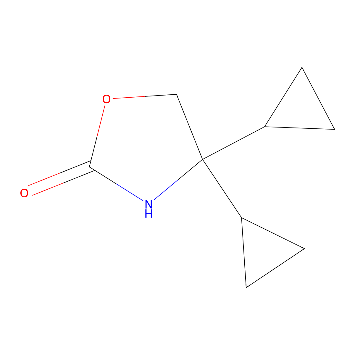 4,4-Dicyclopropyl-1,3-oxazolidin-2-one molecular structure, CAS 1862847-09-3