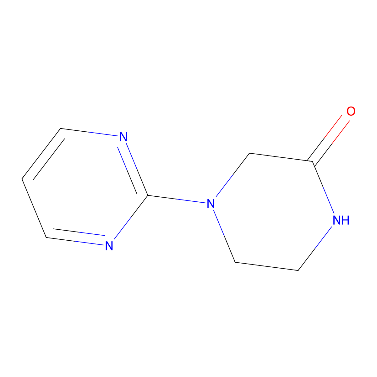 4-(Pyrimidin-2-yl)piperazin-2-one molecular structure, CAS 1862847-95-7