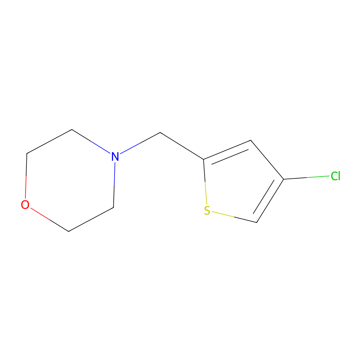 4-[(4-Chlorothiophen-2-yl)methyl]morpholine molecular structure, CAS 1862854-64-5