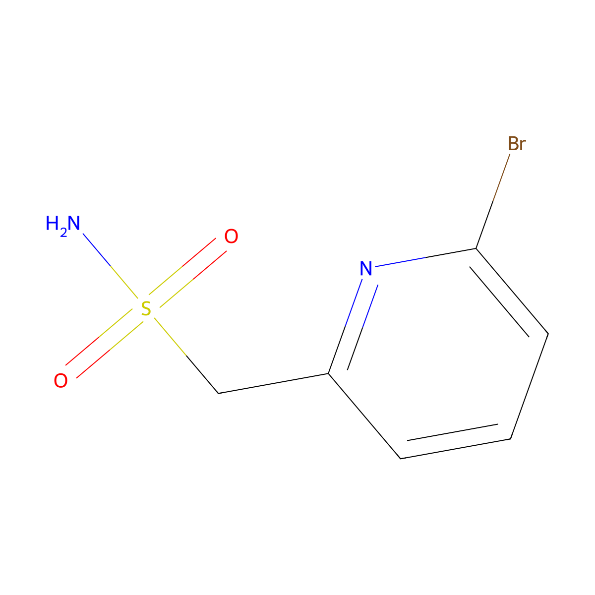 (6-Bromopyridin-2-yl)methanesulfonamide molecular structure, CAS 1862857-09-7