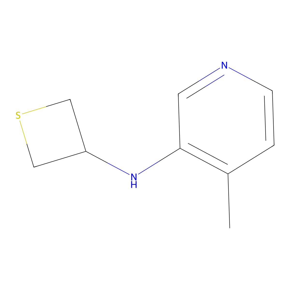 4-Methyl-N-(thietan-3-yl)pyridin-3-amine molecular structure, CAS 1862881-06-8