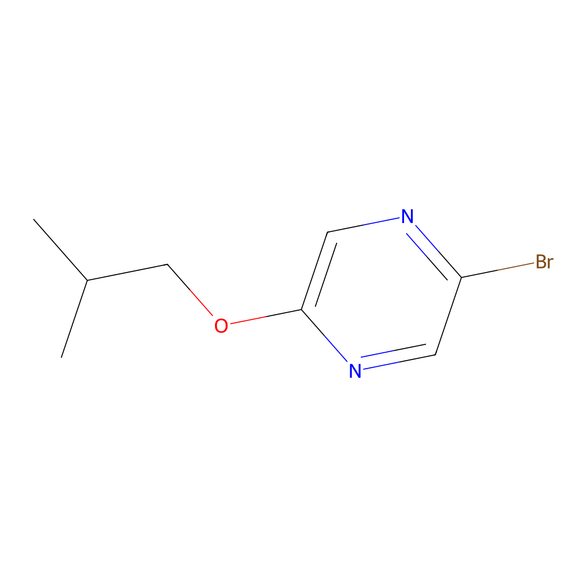 2-Bromo-5-isobutoxypyrazine molecular structure, CAS 1862894-57-2