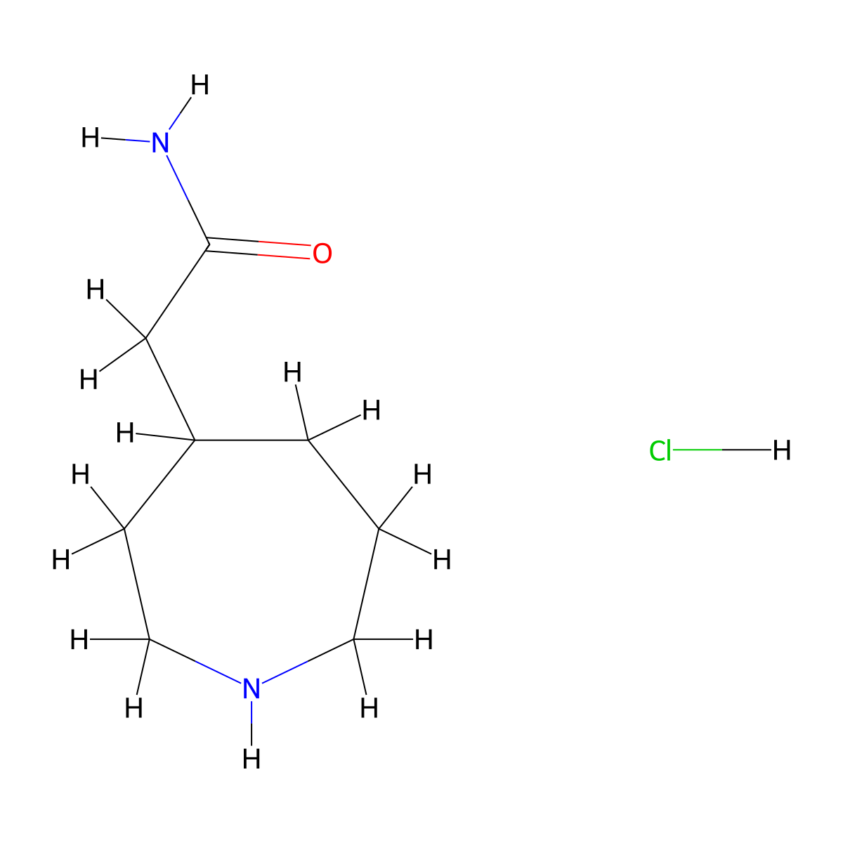 2-(Azepan-4-yl)acetamide hydrochloride molecular structure, CAS 1862903-99-8