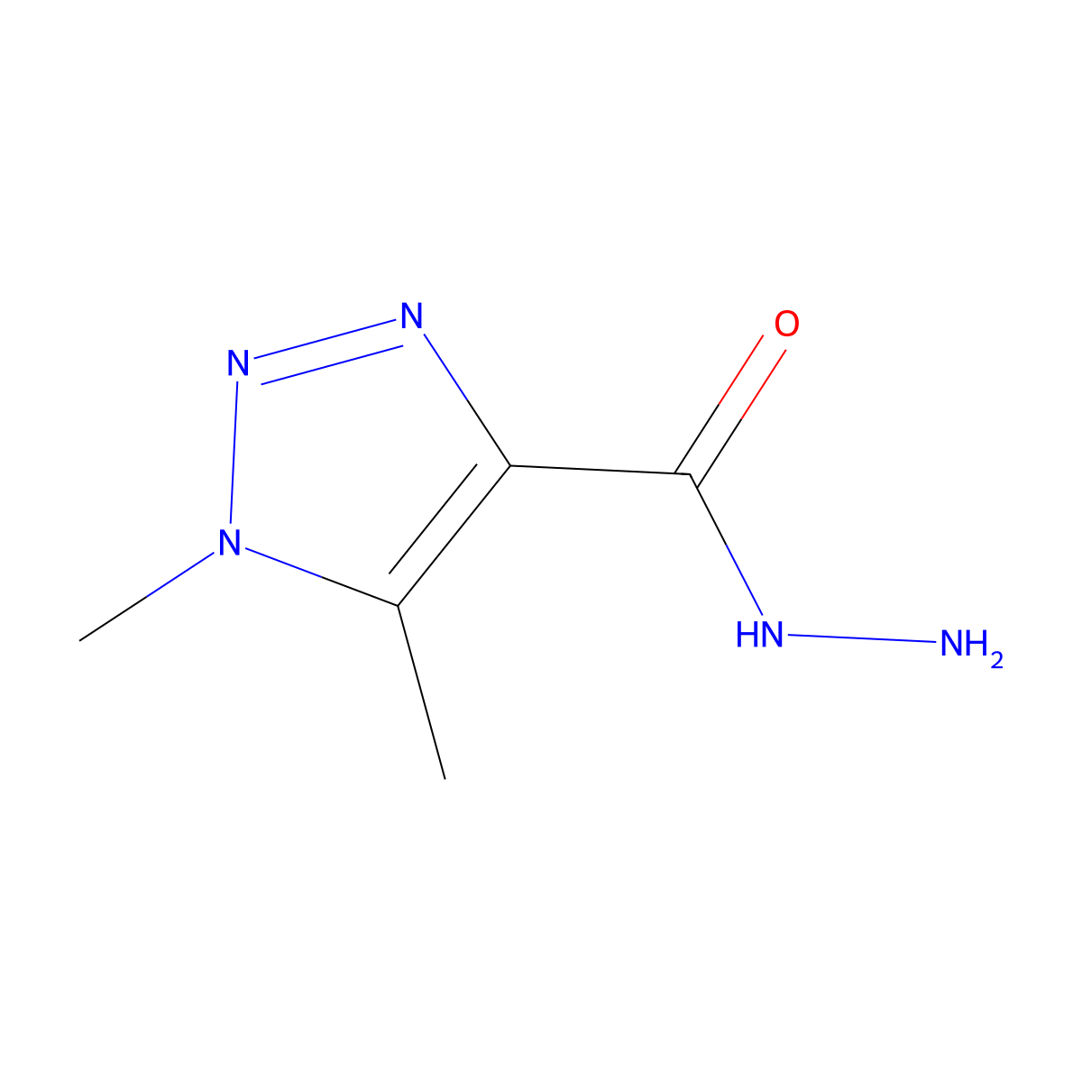 dimethyl-1H-1,2,3-triazole-4-carbohydrazide molecular structure, CAS 1862908-11-9