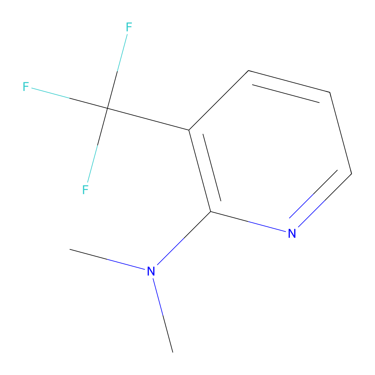 N,N-dimethyl-3-(trifluoromethyl)pyridin-2-amine molecular structure, CAS 1862910-90-4