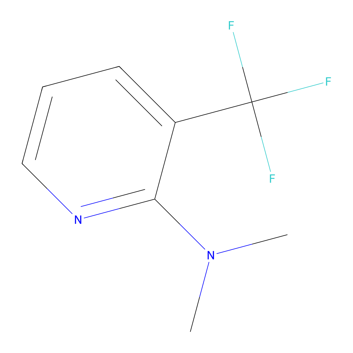 N,N-dimethyl-3-(trifluoromethyl)pyridin-2-amine molecular structure, CAS 1862910-90-4