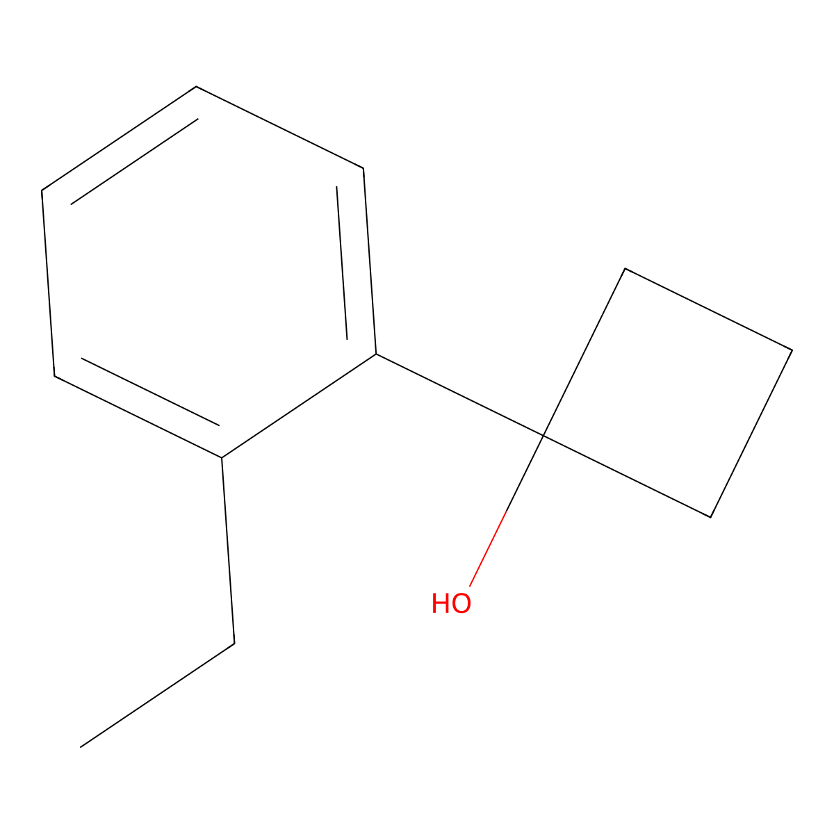 1-(2-Ethylphenyl)cyclobutanol molecular structure, CAS 1862912-56-8