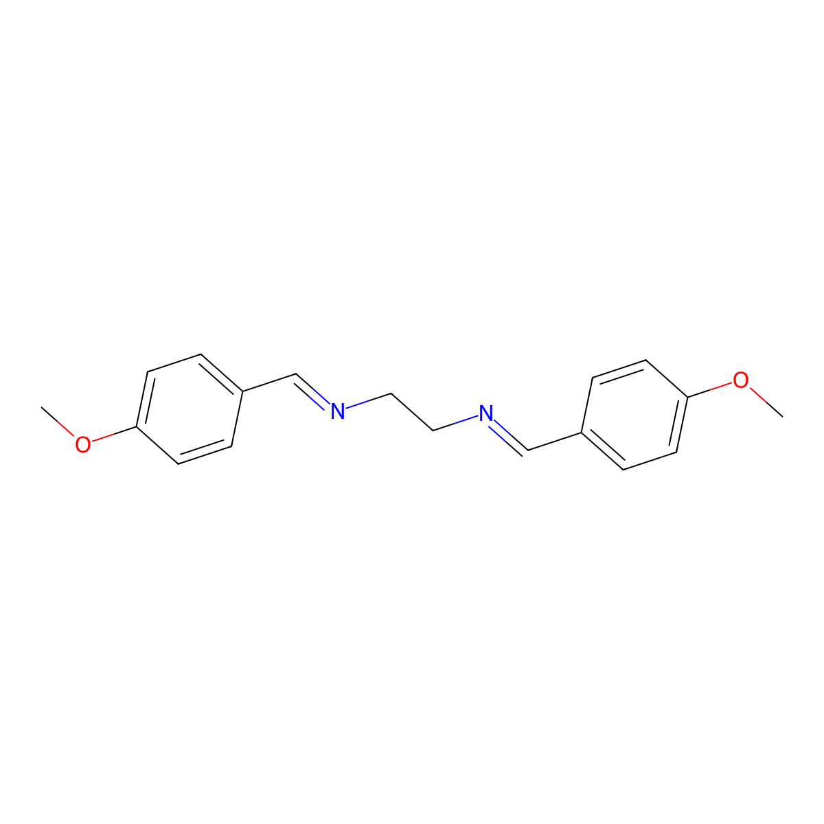N~1~,N~2~-bis[(4-methoxyphenyl)methylene]-1,2-ethanediamine molecular structure, CAS 186293-26-5