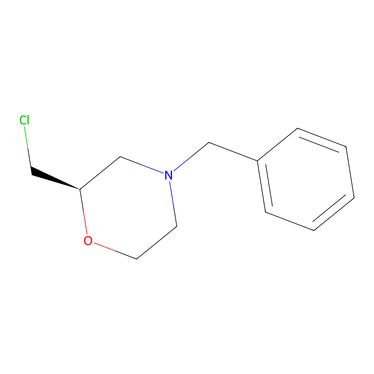 (2R)-2-(Chloromethyl)-4-(phenylmethyl)morpholine molecular structure, CAS 186293-54-9