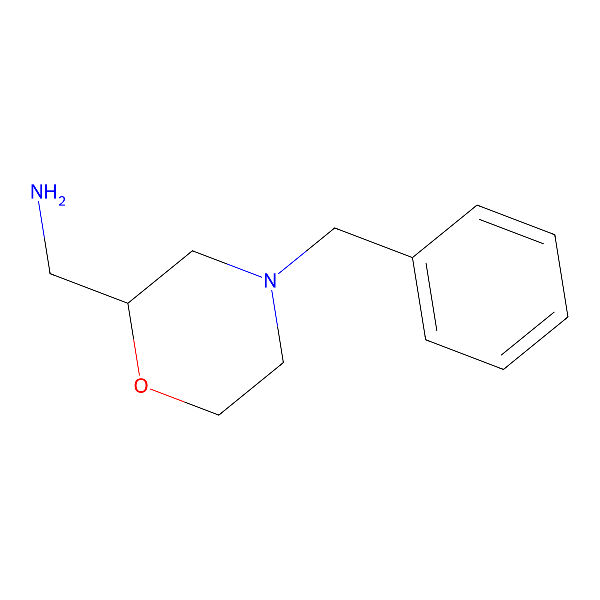 (S)-(4-benzylmorpholin-2-yl)methanamine molecular structure, CAS 186293-55-0