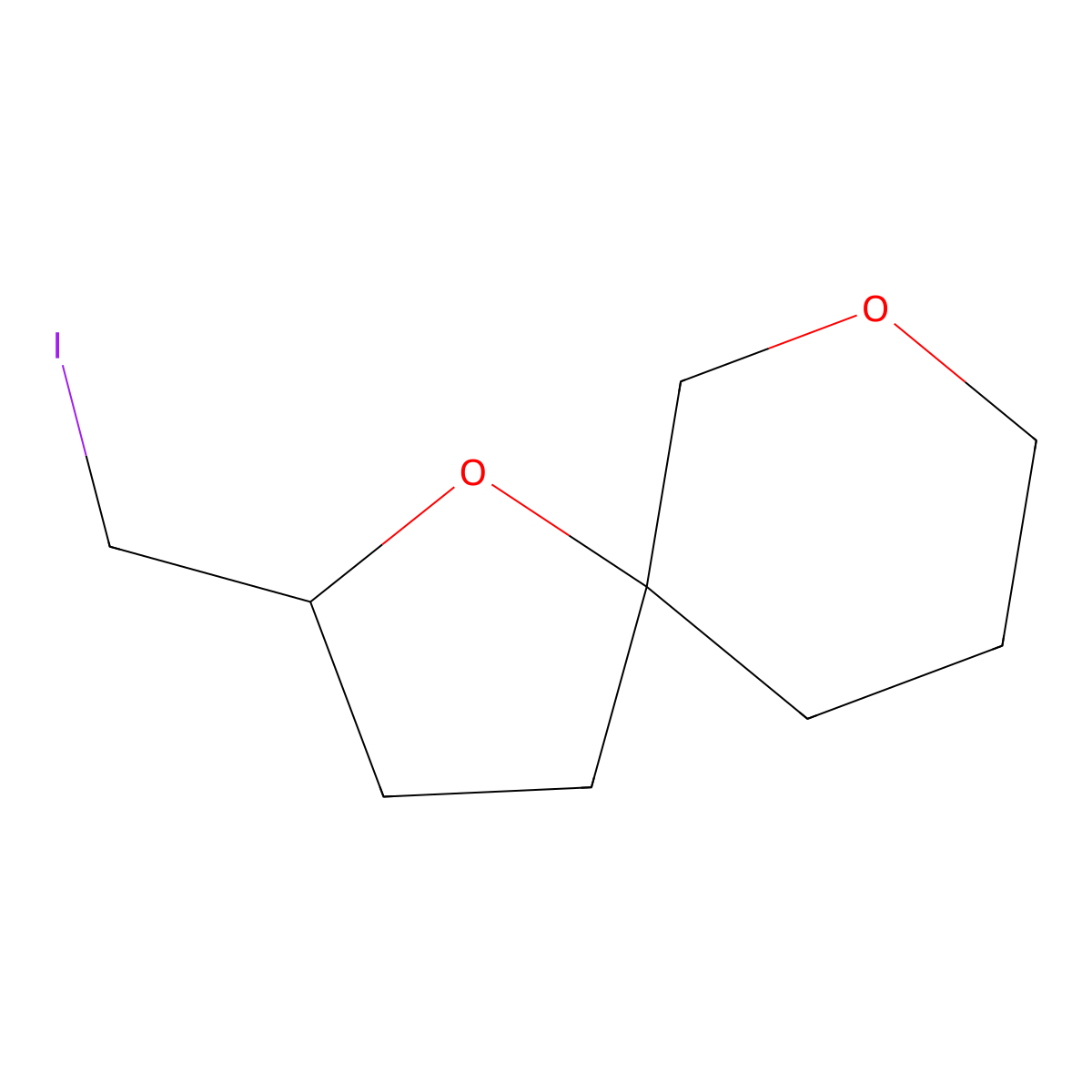 2-(Iodomethyl)-1,7-dioxaspiro[4.5]decane molecular structure, CAS 1862934-93-7