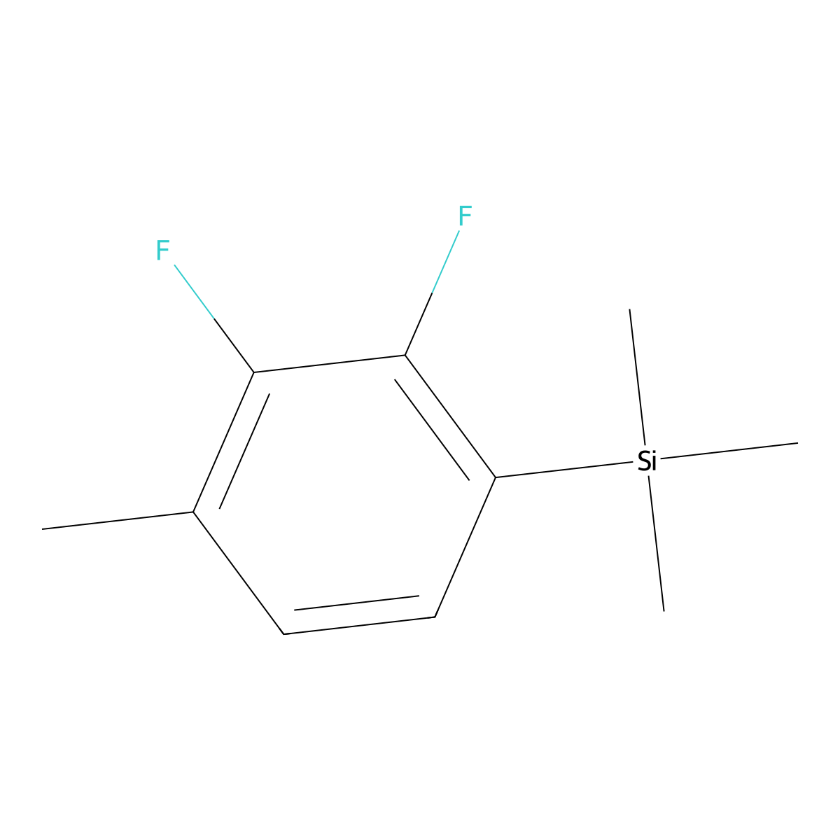 (2,3-Difluoro-4-methylphenyl)trimethylsilane molecular structure, CAS 1862935-95-2