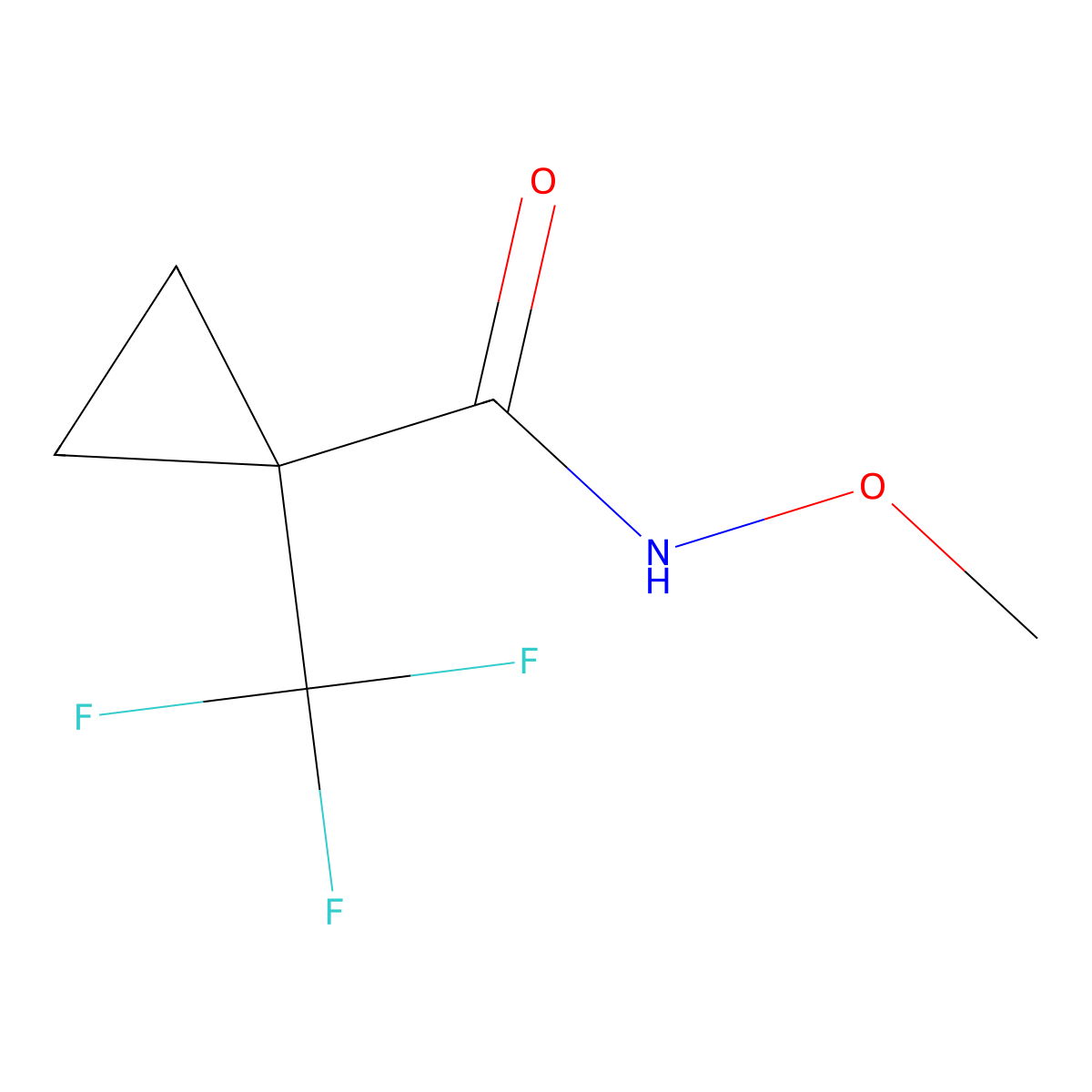 N-Methoxy-1-(trifluoromethyl)cyclopropanecarboxamide molecular structure, CAS 1862939-59-0