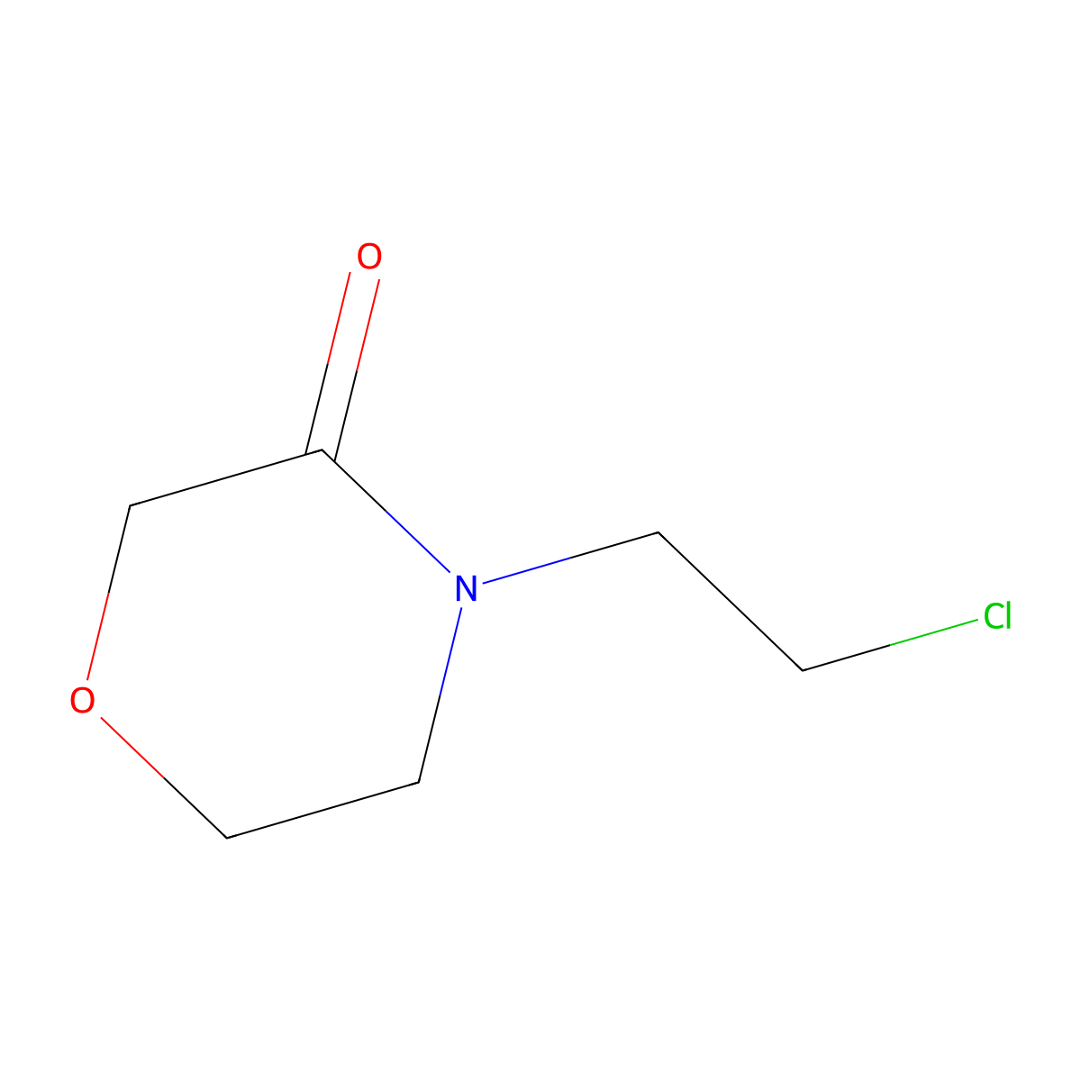 4-(2-Chloroethyl)morpholin-3-one molecular structure, CAS 186294-84-8