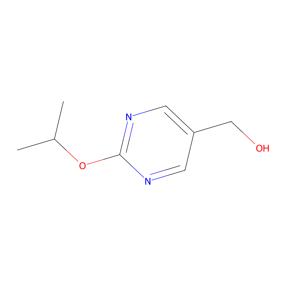 (2-(Propan-2-yloxy)pyrimidin-5-yl)methanol molecular structure, CAS 1862942-08-2