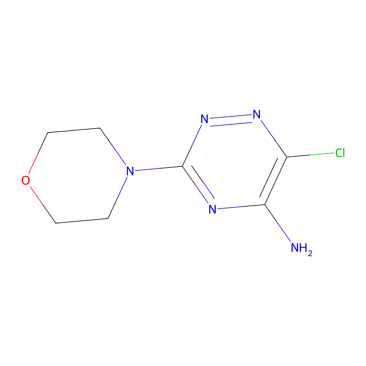 6-Chloro-3-(morpholin-4-yl)-1,2,4-triazin-5-amine molecular structure, CAS 1862944-02-2