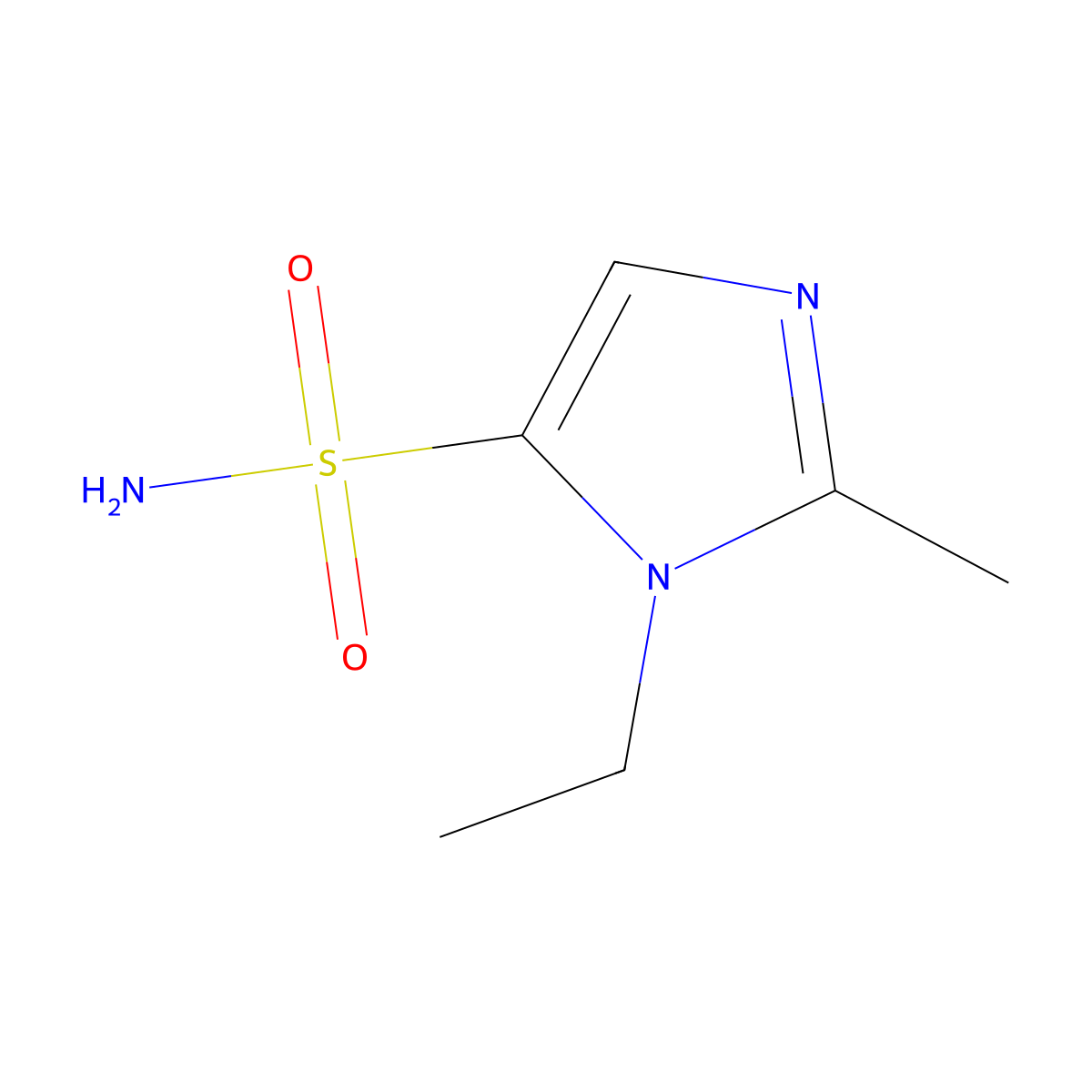 1-ethyl-2-methyl-1H-imidazole-5-sulfonamide molecular structure, CAS 1862945-83-2