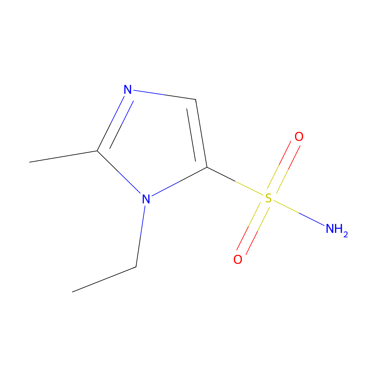 1-ethyl-2-methyl-1H-imidazole-5-sulfonamide molecular structure, CAS 1862945-83-2