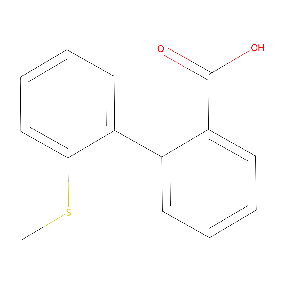 2-(2-Methylthiophenyl)benzoic acid molecular structure, CAS 186295-30-7