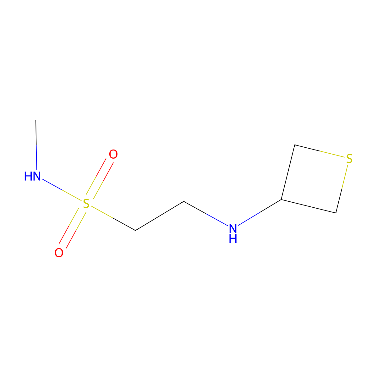 N-Methyl-2-(thietan-3-ylamino)ethane-1-sulfonamide molecular structure, CAS 1862950-40-0