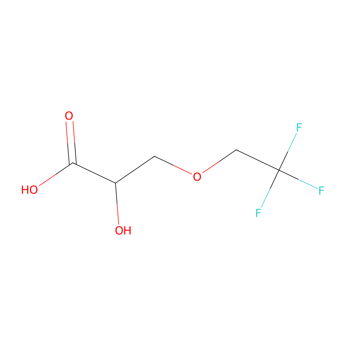 2-Hydroxy-3-(2,2,2-trifluoroethoxy)propanoic acid molecular structure, CAS 1862962-58-0