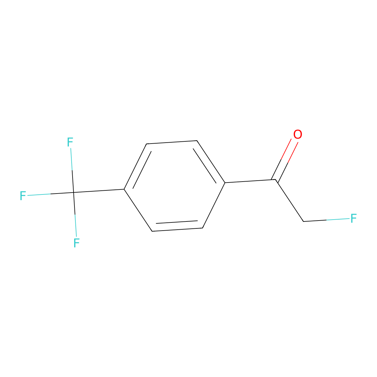 2-Fluoro-1-[4-(trifluoromethyl)phenyl]ethan-1-one molecular structure, CAS 186297-56-3