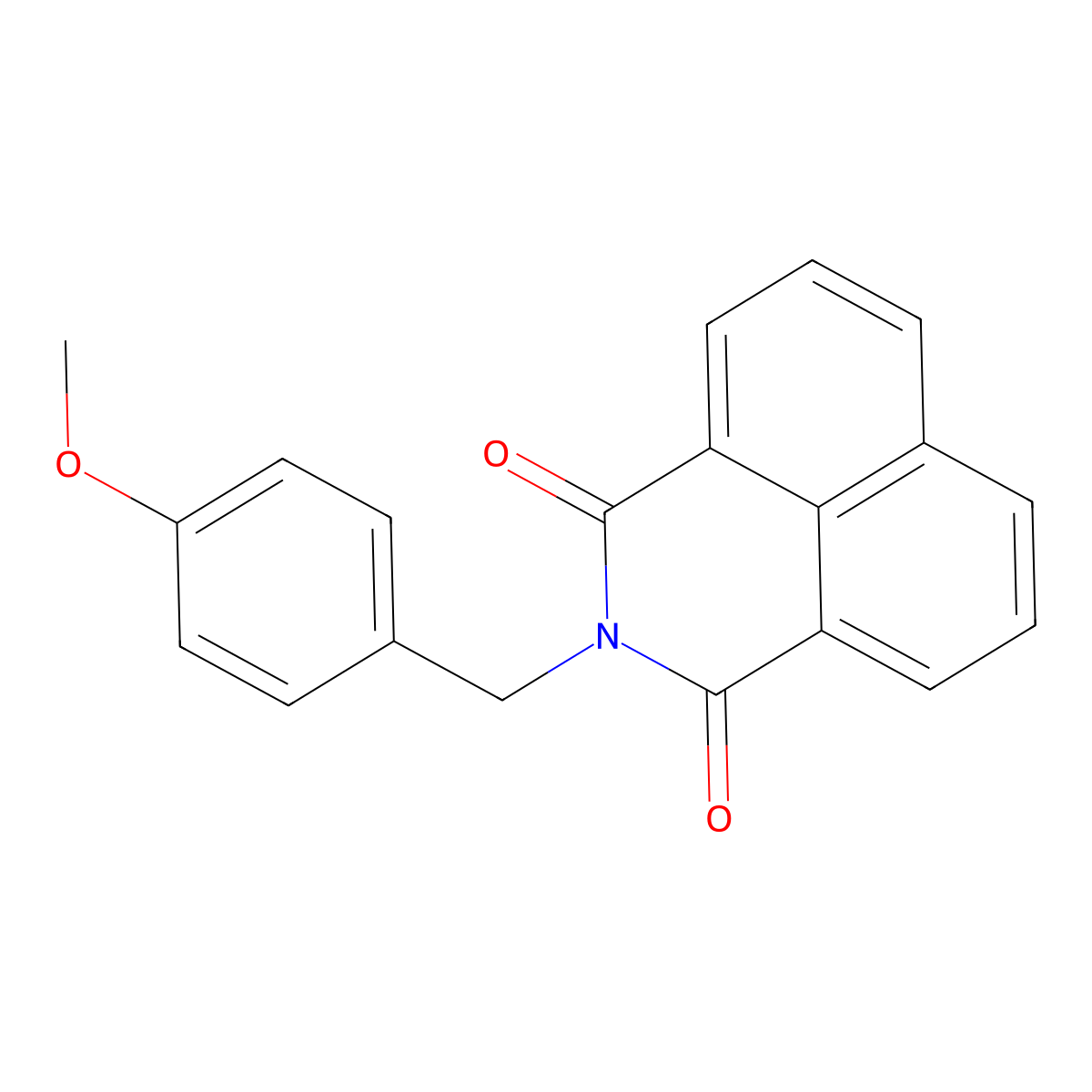 2-(4-methoxybenzyl)-1H-benzo[de]isoquinoline-1,3(2H)-dione molecular structure, CAS 186298-99-7