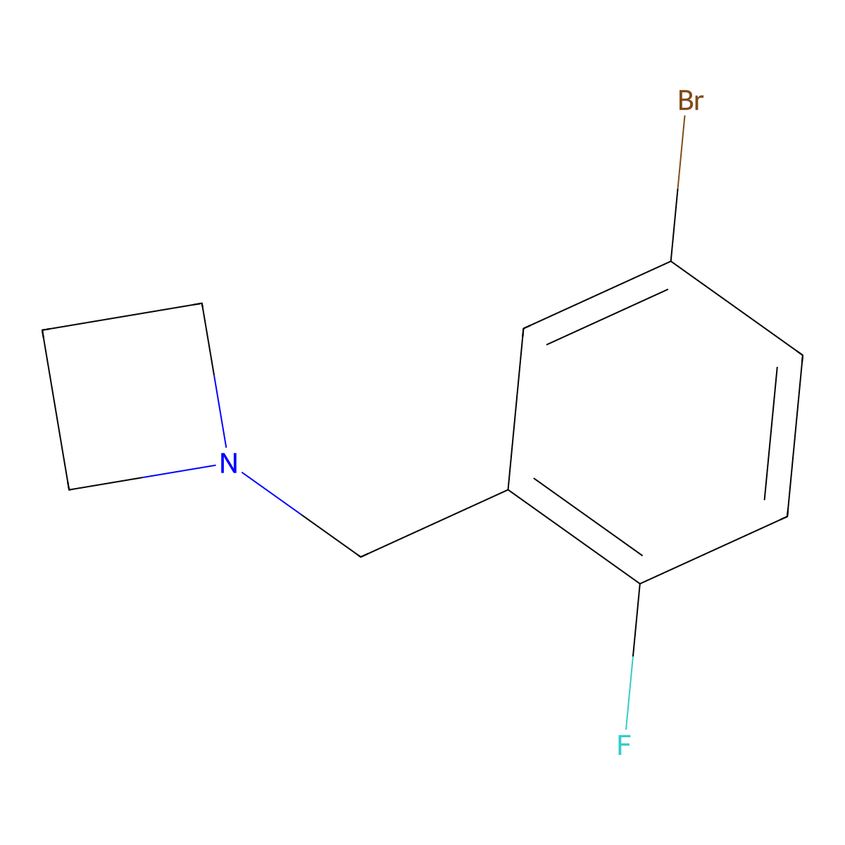 1-(5-Bromo-2-fluorobenzyl)azetidine molecular structure, CAS 1862988-32-6