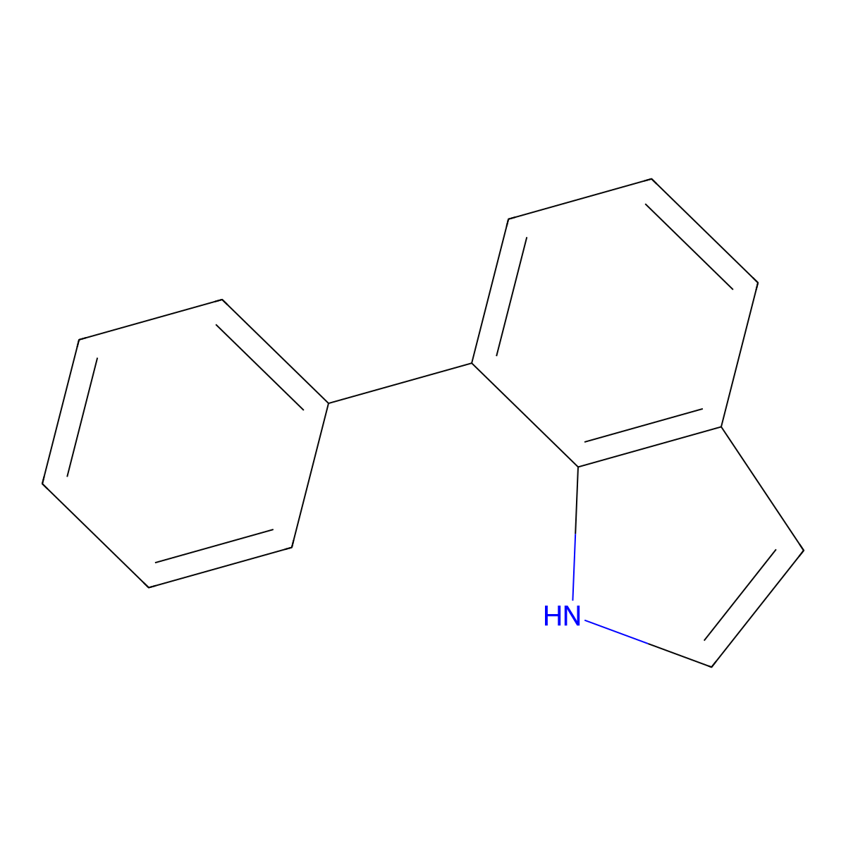 7-Phenyl-1H-indole molecular structure, CAS 1863-21-4