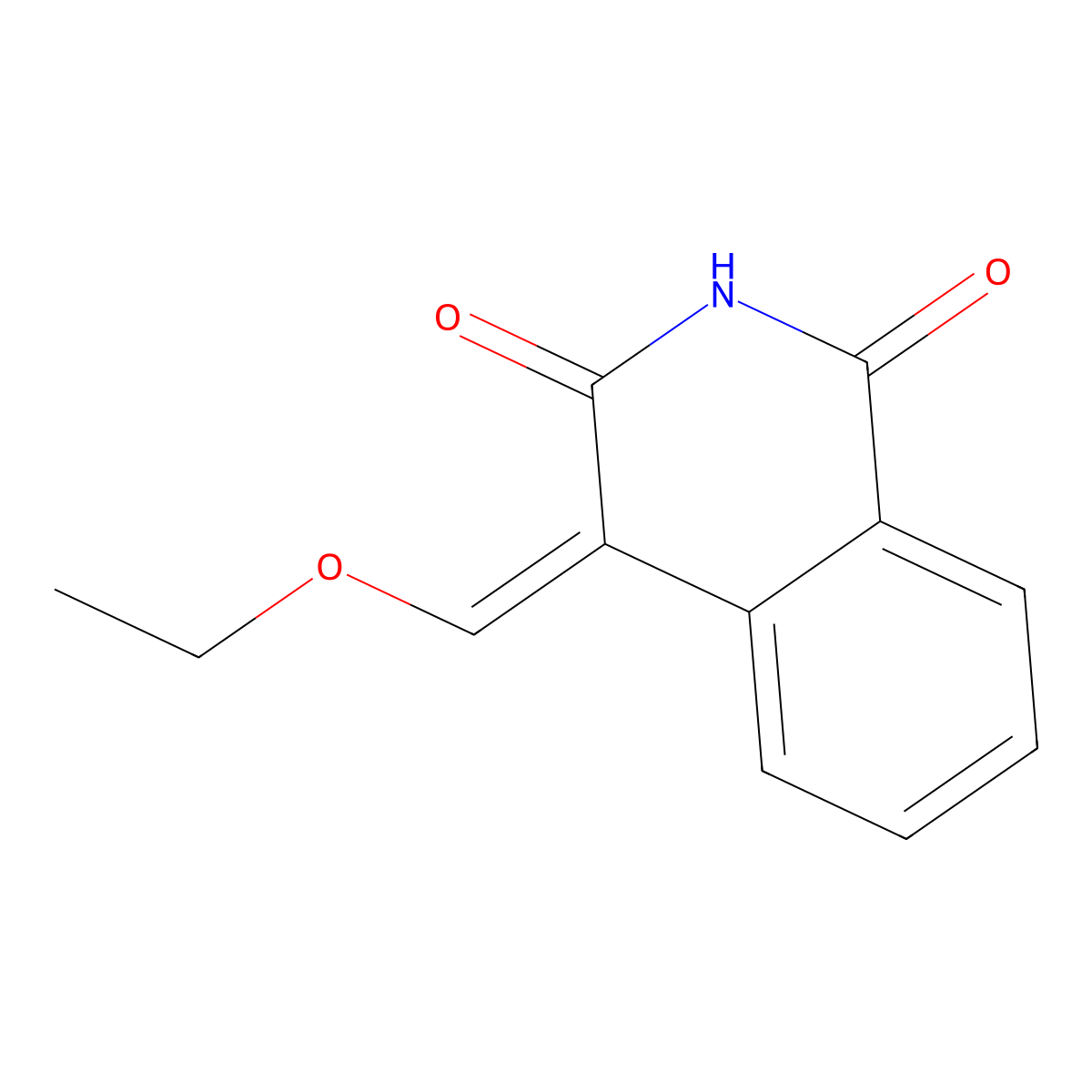 4-(Ethoxymethylidene)-1,2,3,4-tetrahydroisoquinoline-1,3-dione molecular structure, CAS 18630-93-8