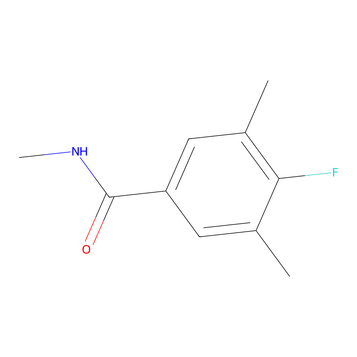 4-fluoro-N,3,5-trimethylbenzamide molecular structure, CAS 1863005-82-6