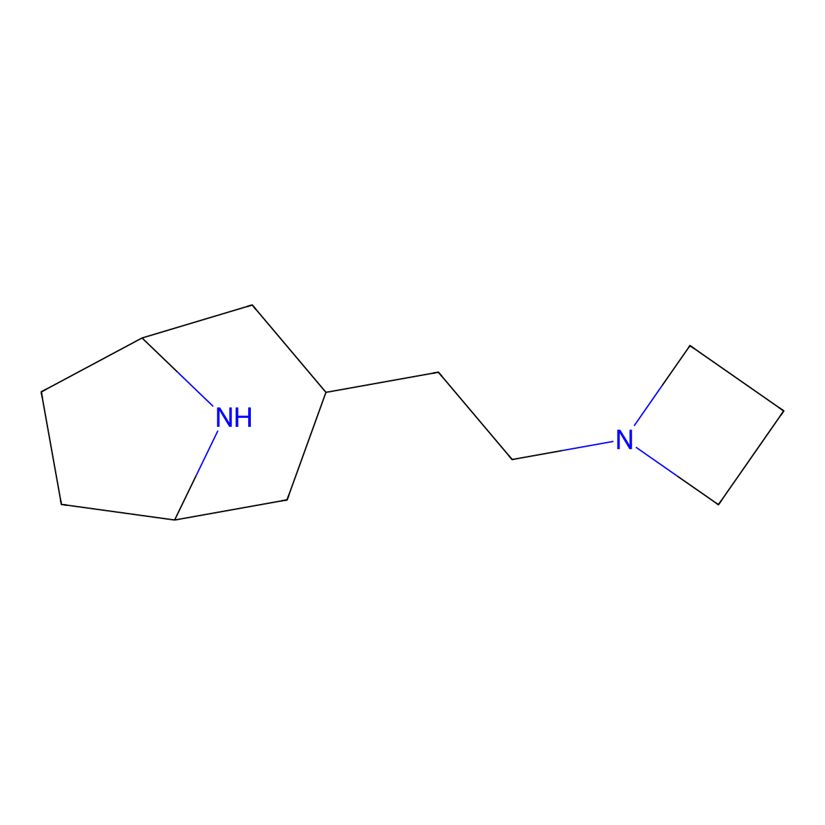 3-[2-(Azetidin-1-yl)ethyl]-8-azabicyclo[3.2.1]octane molecular structure, CAS 1863011-76-0
