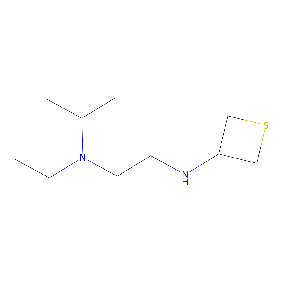 N1-Ethyl-N1-isopropyl-N2-(thietan-3-yl)ethane-1,2-diamine molecular structure, CAS 1863020-12-5