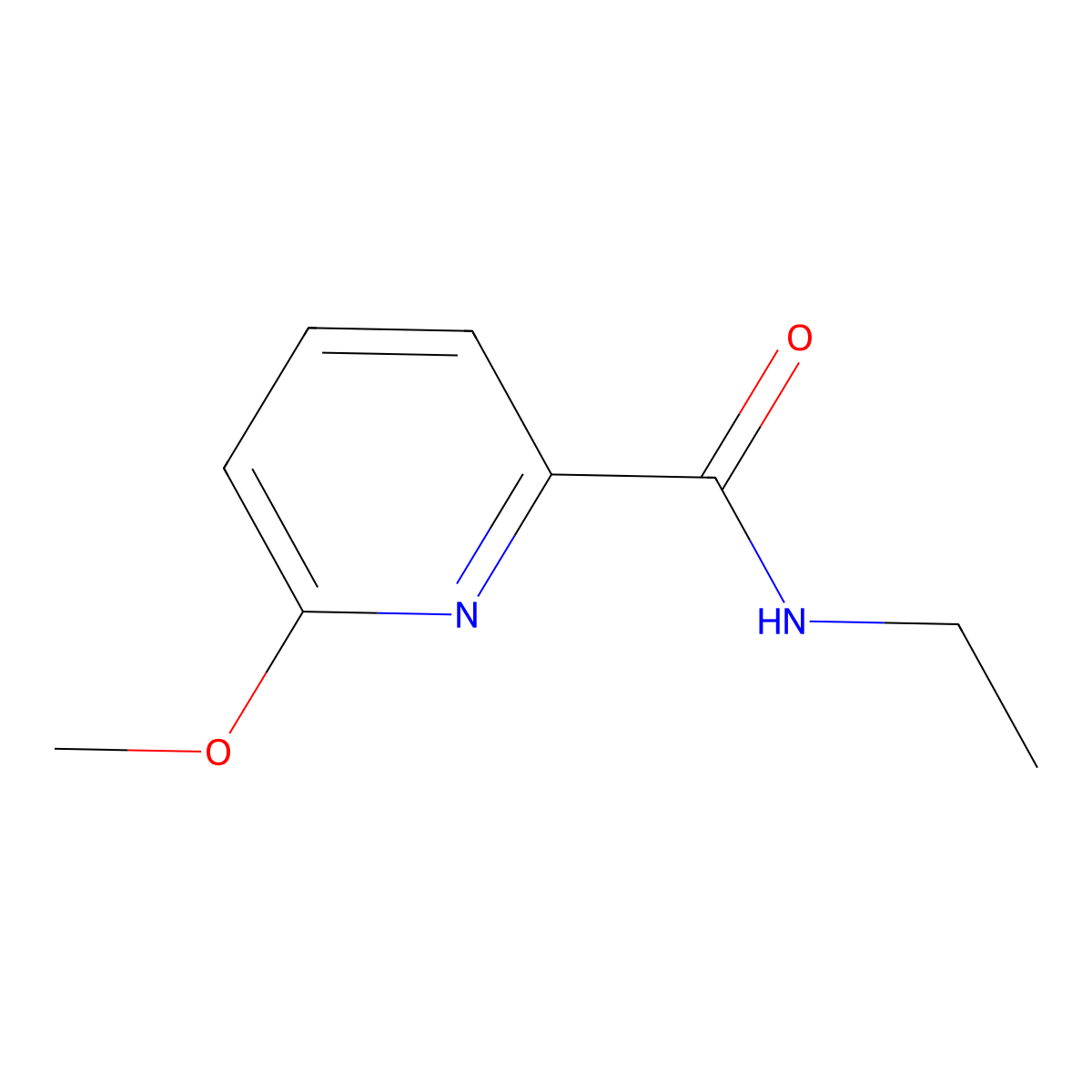 N-ethyl-6-methoxypyridine-2-carboxamide molecular structure, CAS 1863037-84-6