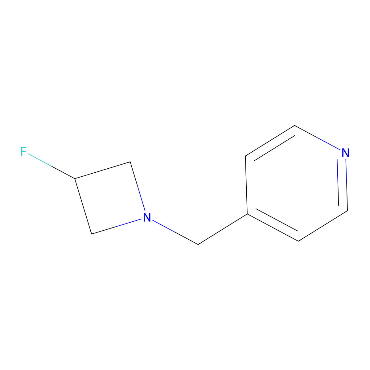 4-[(3-Fluoroazetidin-1-yl)methyl]pyridine molecular structure, CAS 1863047-00-0