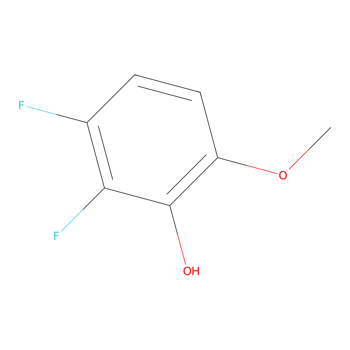 2,3-Difluoro-6-methoxyphenol molecular structure, CAS 186306-70-7