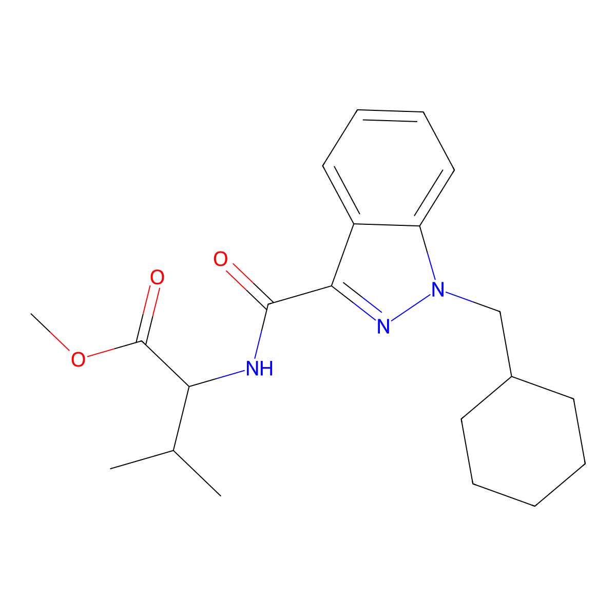 Ma-chminaca, (+-)- molecular structure, CAS 1863066-03-8