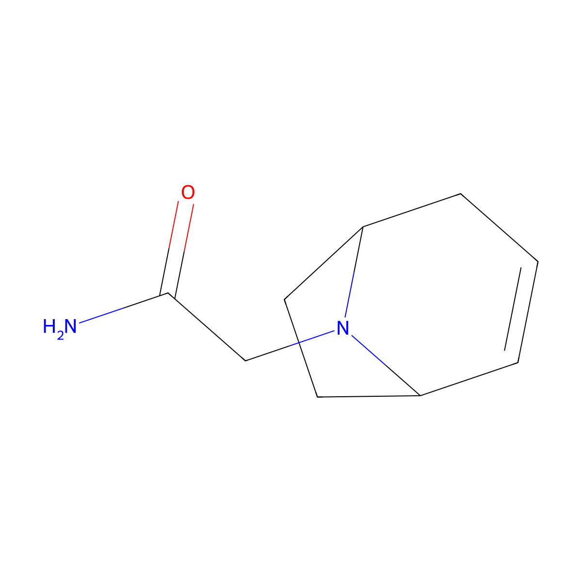 2-{8-Azabicyclo[3.2.1]oct-2-en-8-yl}acetamide molecular structure, CAS 1863078-19-6