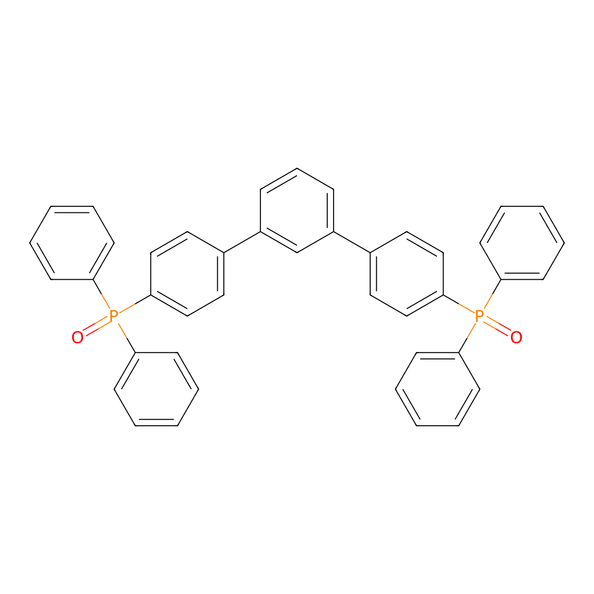4'-(Diphenylphosphoroso)-3-[4-(diphenylphosphoroso)phenyl]-1,1'-biphenyl molecular structure, CAS 1863083-31-1