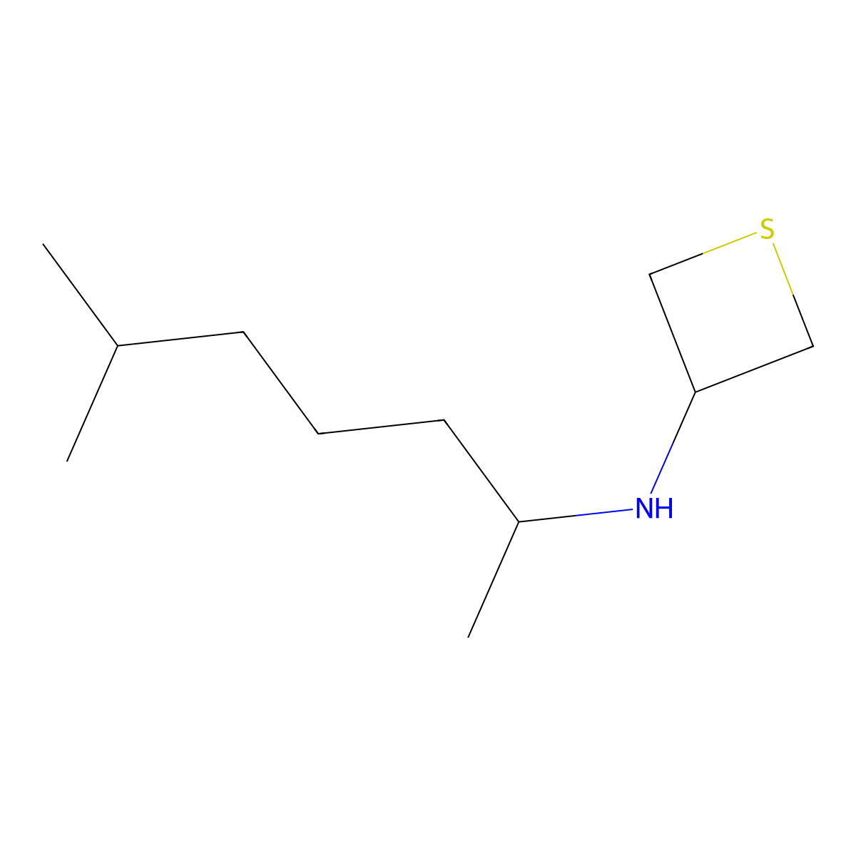 N-(6-Methylheptan-2-yl)thietan-3-amine molecular structure, CAS 1863092-60-7