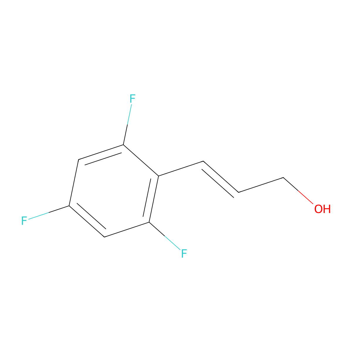 3-(2,4,6-Trifluorophenyl)prop-2-en-1-ol molecular structure, CAS 1863095-19-5