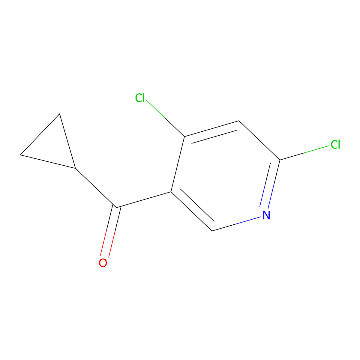 Cyclopropyl(4,6-dichloropyridin-3-yl)methanone molecular structure, CAS 1863098-74-1