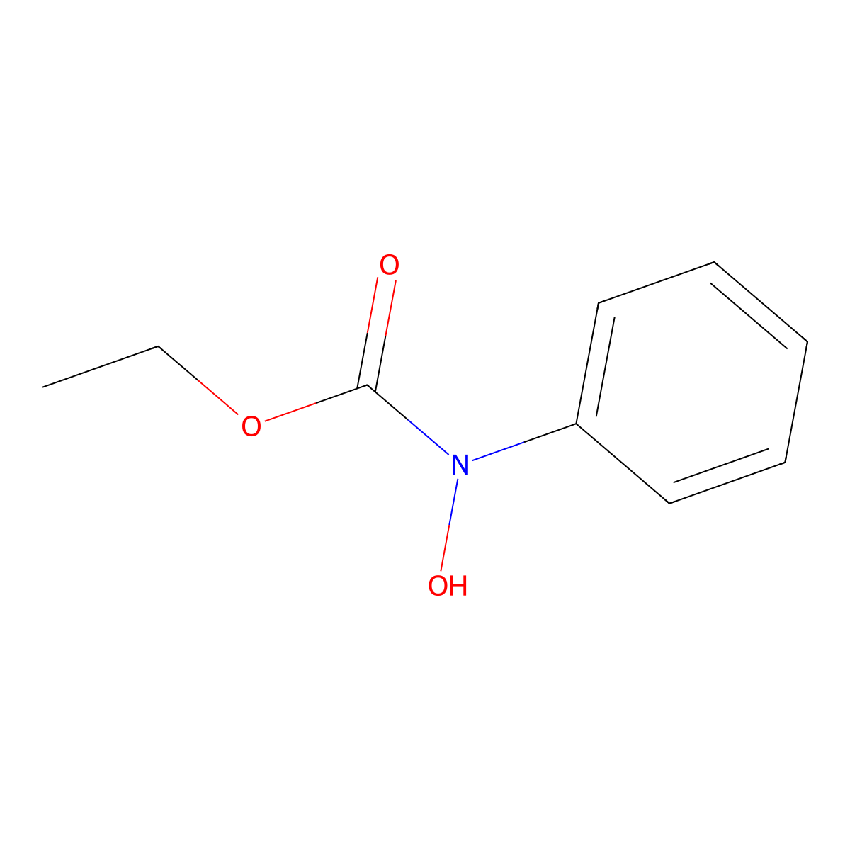 Ethyl hydroxy(phenyl)carbamate molecular structure, CAS 18631-99-7
