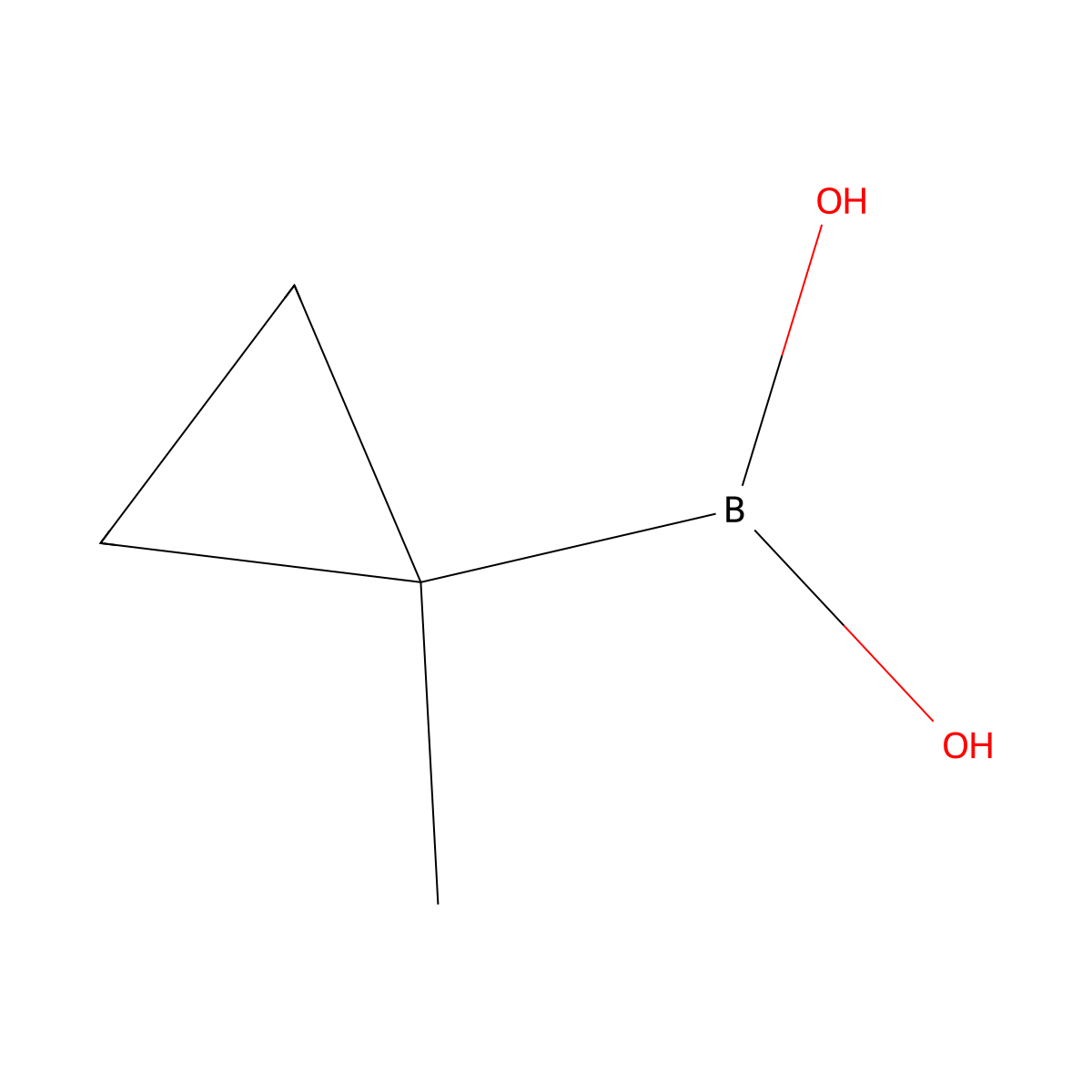 (1-Methylcyclopropyl)boronic acid molecular structure, CAS 1863113-71-6
