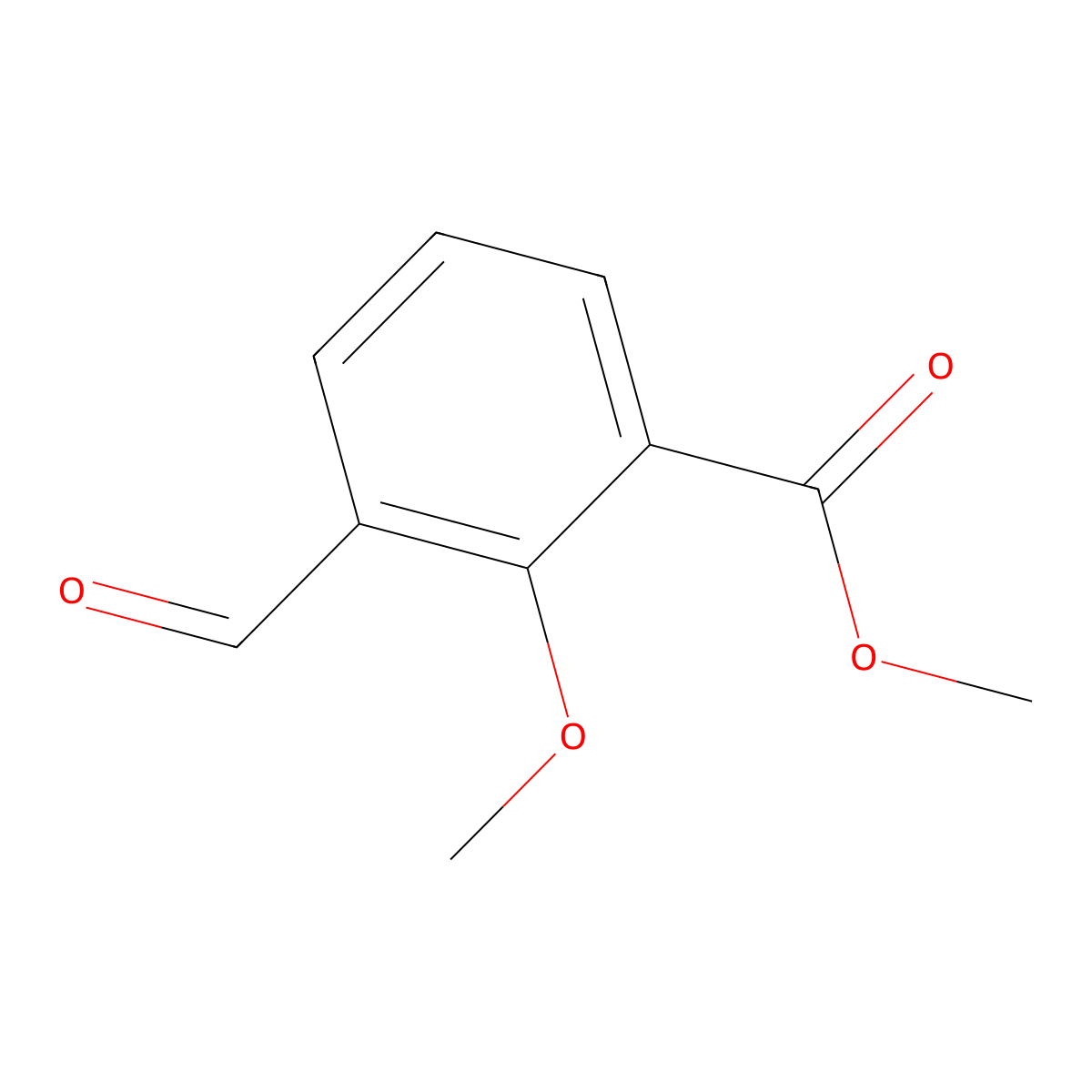 Methyl 3-formyl-2-methoxybenzoate molecular structure, CAS 186312-96-9