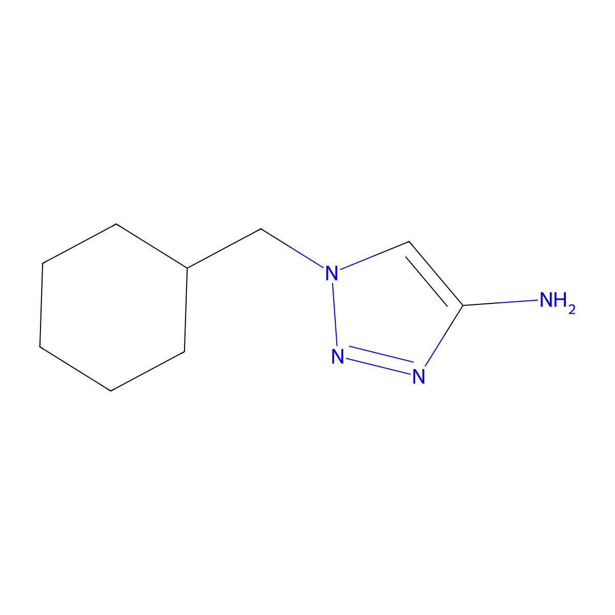 1-(Cyclohexylmethyl)-1H-1,2,3-triazol-4-amine molecular structure, CAS 1863122-53-5