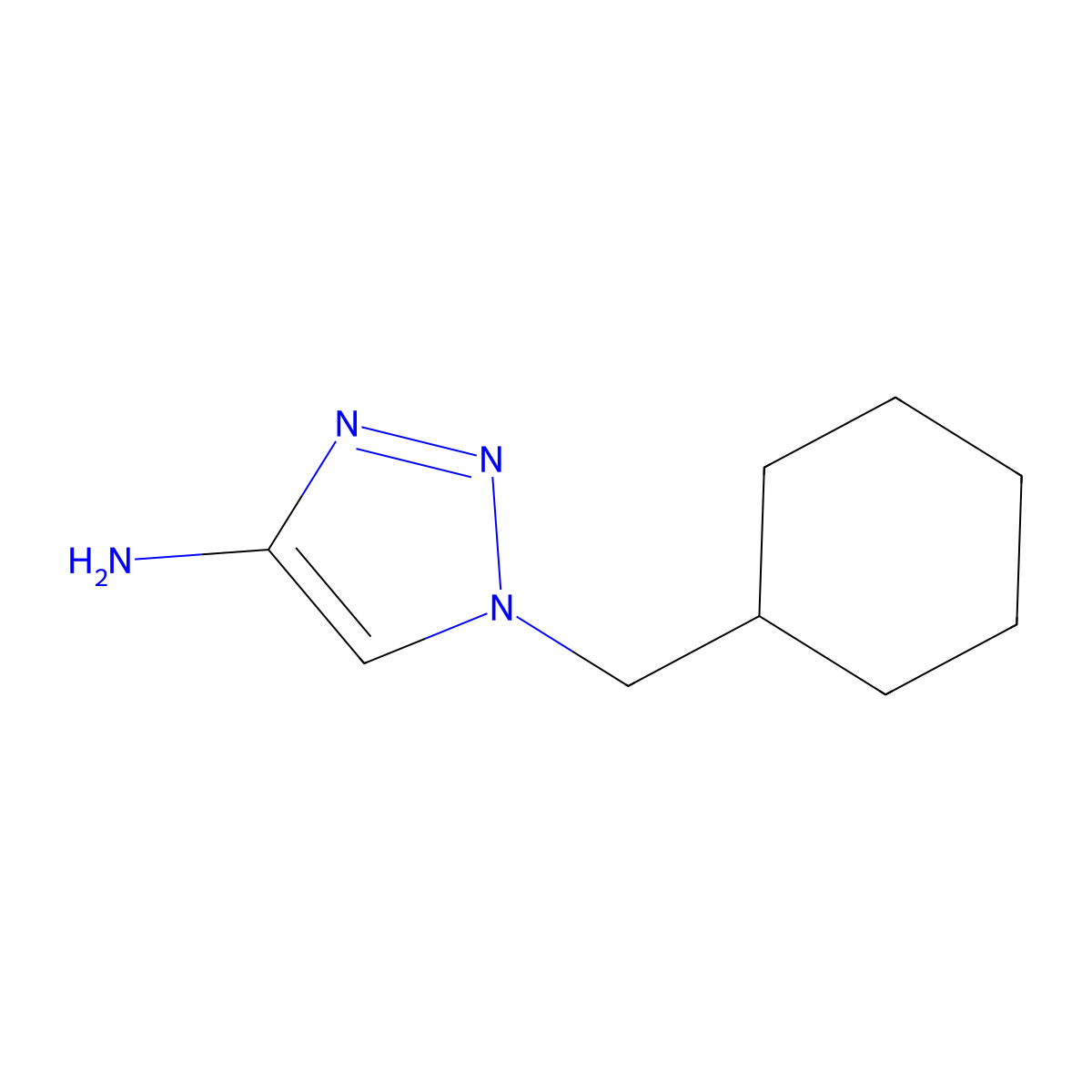 1-(Cyclohexylmethyl)-1H-1,2,3-triazol-4-amine molecular structure, CAS 1863122-53-5